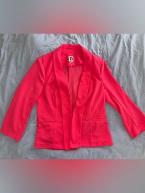 Anne Klein Hot Pink Open-Front Blazer